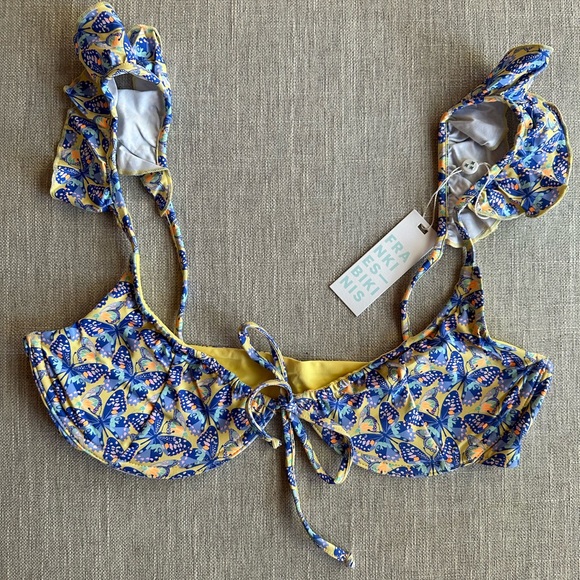 Frankie's Bikinis Birdie Ruffle Top + Ziggy Bottom (size M) NWT - Picture 4 of 10